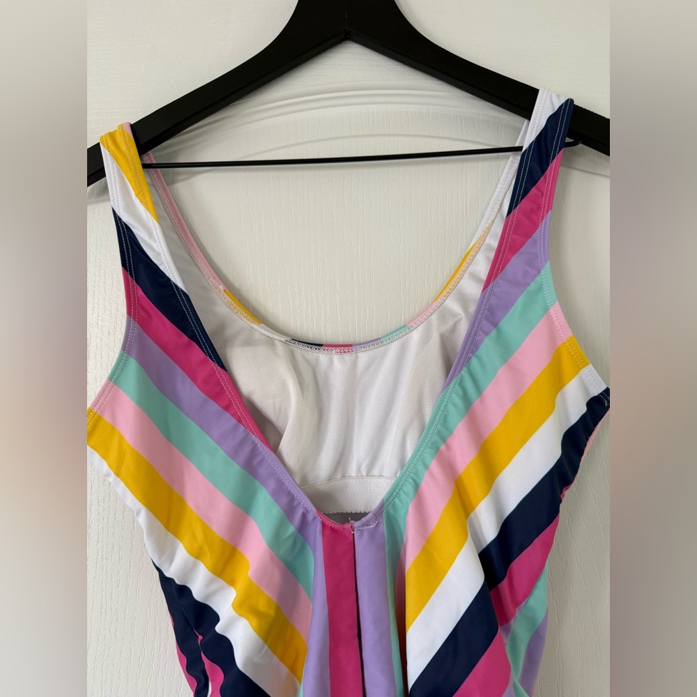 Red Dress Boutique - Retro Low-back Striped One-Piece Swimsuit - Size Medium - Picture 5 of 7